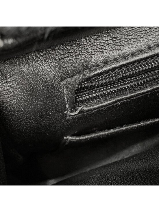 Chanel CC Logo Chain Backpack Quilted Velour Black main image 9